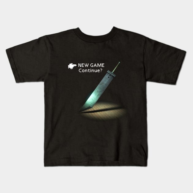 Final fantasy vii menu Kids T-Shirt by gallo178